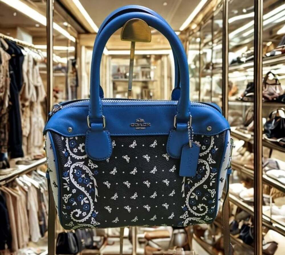Coach Mini Sierra Satchel Butterfly Bandana F59328